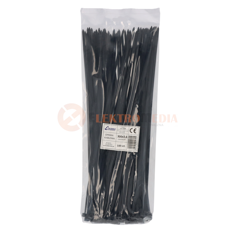 Opaska kablowa 300/3,6 czarna / 100 szt. A.41.3630 04
